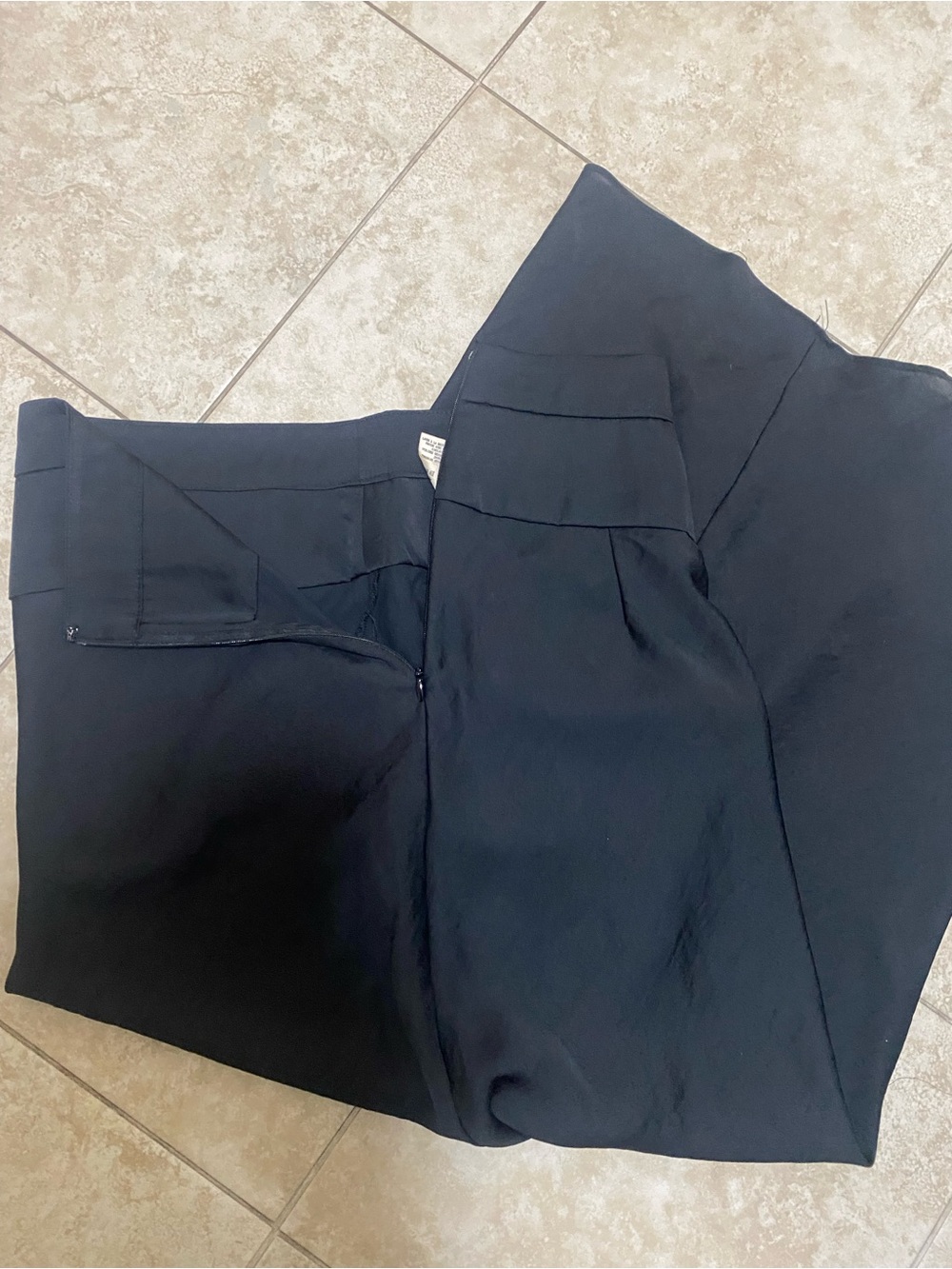 Free People Black Satin Pencil Skirt - Picture 4 of 9